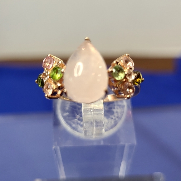 Morganite Pear cut Rose Gold Ring - Picture 2 of 12